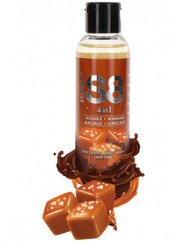 Lubrikační/masážní gel S8 4-in-1 Chocolate Salted Caramel Lava Cake - STIMUL8 (125 ml)