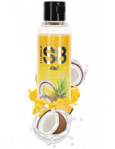 Lubrikační/masážní gel S8 4-in-1 Tropical Pina Colada Slush - STIMUL8 (125 ml)