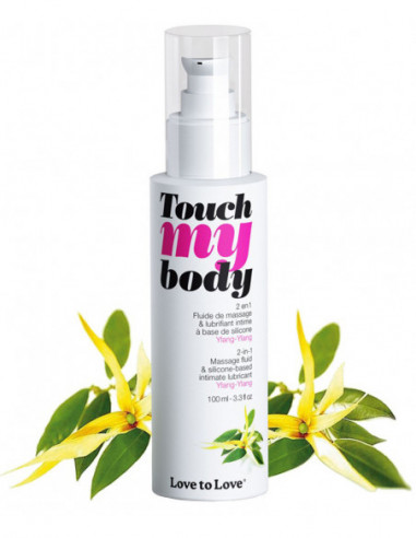 Masážní a lubrikační gel na silikonové bázi Touch my Body - Ylang Ylang