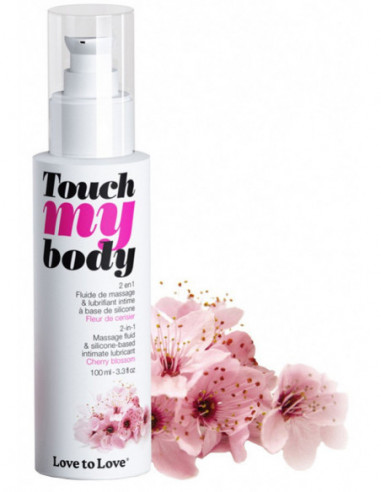 Masážní a lubrikační gel na silikonové bázi Touch my Body - Cherry Blossom