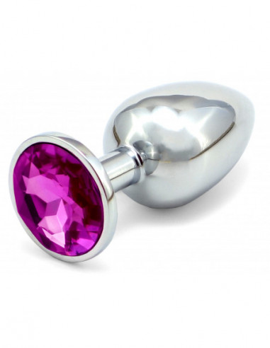 Anální kovový kolík s krystalem - tmavě fialový
